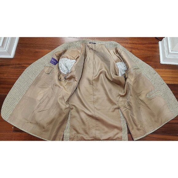 Ralph Lauren Purple Label Plaid Suit Jacket Size 49 R - Picture 10 of 16